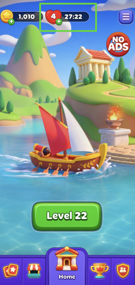 Splash Kingdom home screen with lives highlighted.png